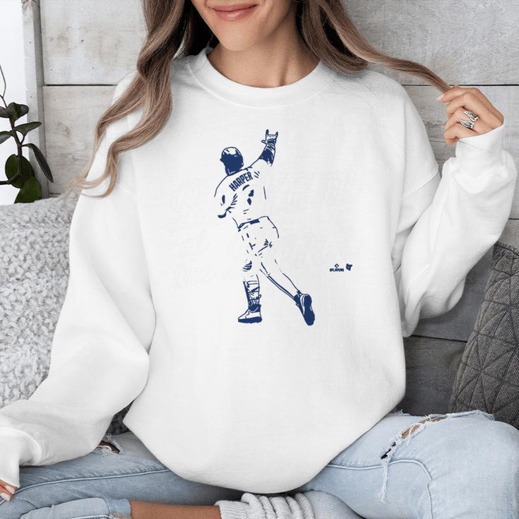 Philly Bedlam Bedlam At The Bank Philadelphia Baseball Premium Tri-Blend Unisex Sweatshirt