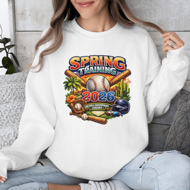 Spring Training 2026 Baseball Fan Retro Palm Cactus Premium Tri-Blend Unisex Sweatshirt
