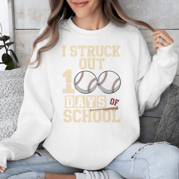 I Struck Out 100 Days Of School Baseball Fan Students Batter Premium Tri-Blend Unisex Sweatshirt I Struck Out 100 Days Of School Baseball Fan Students Batter Premium Tri-Blend Unisex Sweatshirt
