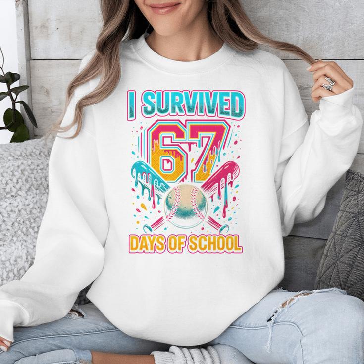 I Survived 67 Days Of School Baseball Drip Six Seven Meme Unisex Sweatshirt I Survived 67 Days Of School Baseball Drip Six Seven Meme Unisex Sweatshirt