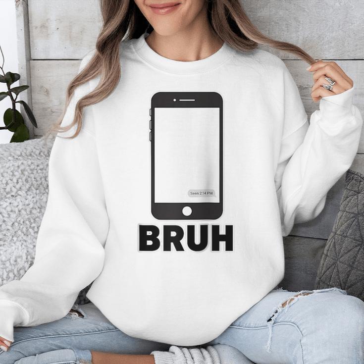 Texted First Bruh Seen Message Valentine's Day Humor Raglan Baseball Tee Unisex Sweatshirt