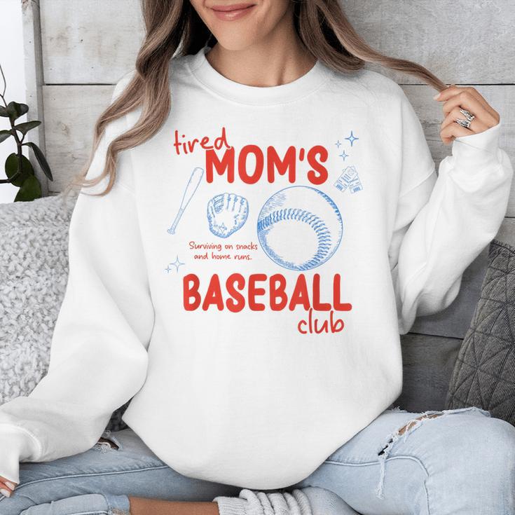 Tired Baseball Mom Club Baseball Mama Mother's Day Unisex Sweatshirt Tired Baseball Mom Club Baseball Mama Mother's Day Unisex Sweatshirt