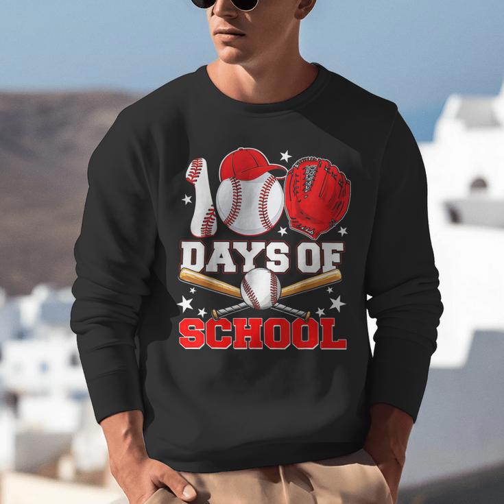 100 Days Of School Baseball Boys Kids Students Unisex Sweatshirt