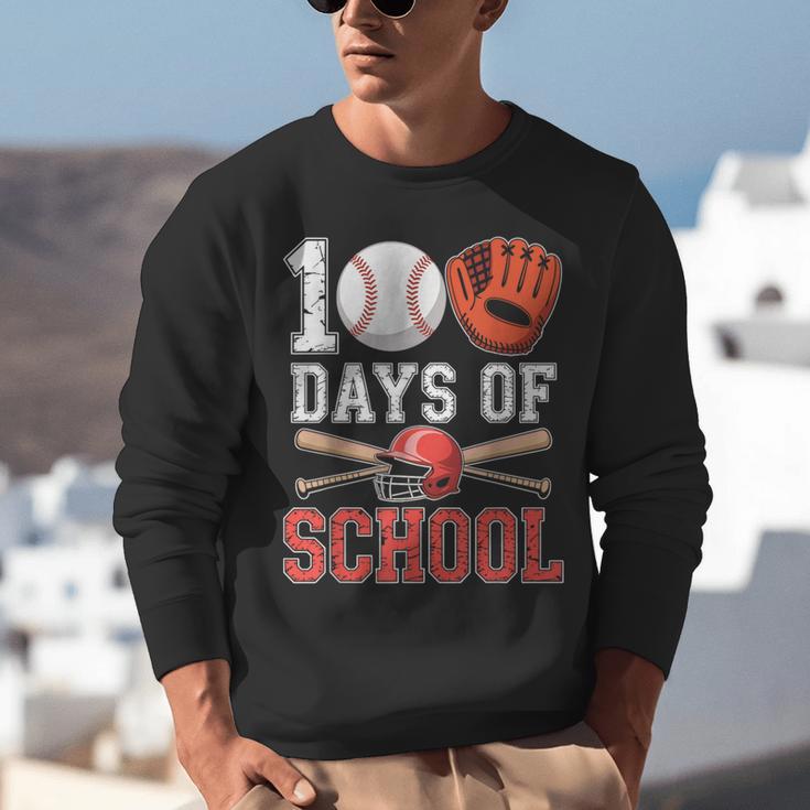 100 Days Of School Baseball Player Teacher Student Unisex Sweatshirt