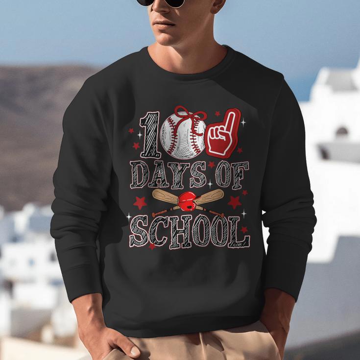 100 Days Of School Baseball Teacher 100 Days Smarter Student Unisex Sweatshirt