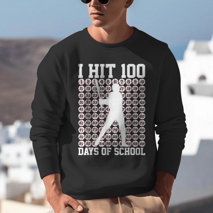 100 Days Of School Boys Kids 100th Day Balls For Baseball Unisex Sweatshirt