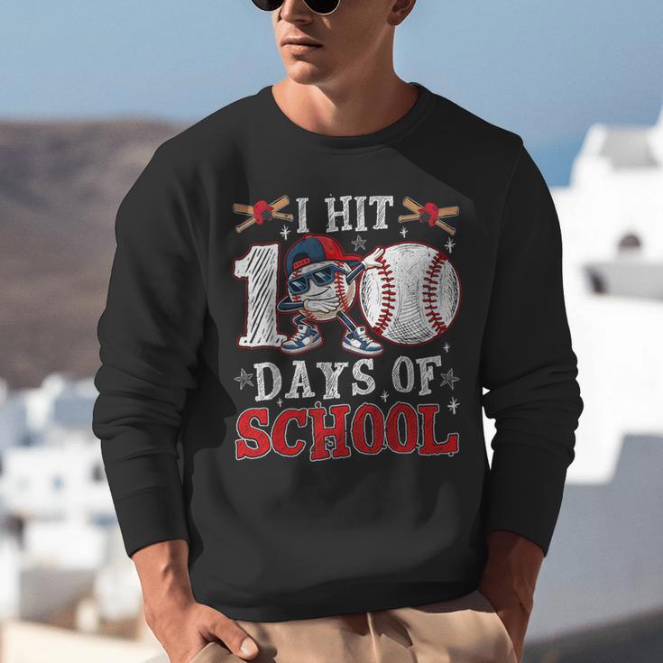 100 Days Of School Dabbing Baseball Hit Student Kids Boys Unisex Sweatshirt 100 Days Of School Dabbing Baseball Hit Student Kids Boys Unisex Sweatshirt