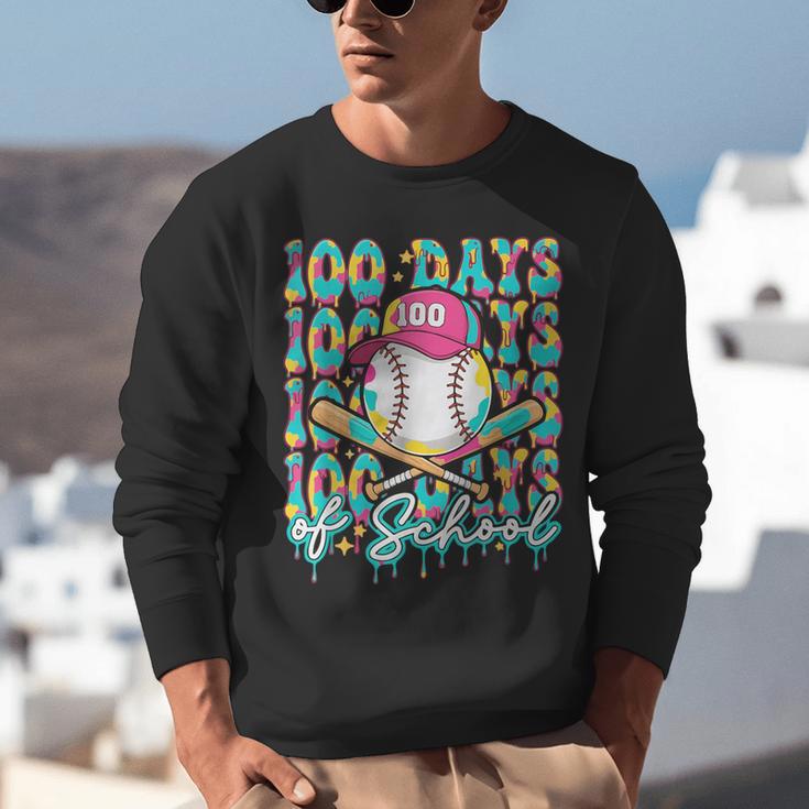 100 Days Of School Drip Baseball 100th Day Baseball School Unisex Sweatshirt 100 Days Of School Drip Baseball 100th Day Baseball School Unisex Sweatshirt