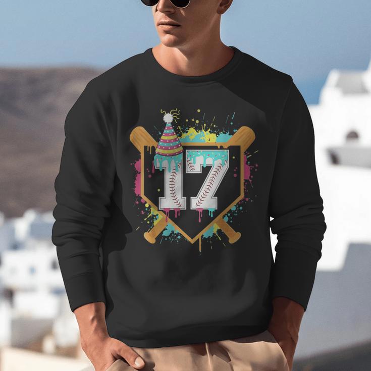 17th Birthday Baseball Drip Number 17 Year Old Birthday Boy Unisex Sweatshirt 17th Birthday Baseball Drip Number 17 Year Old Birthday Boy Unisex Sweatshirt