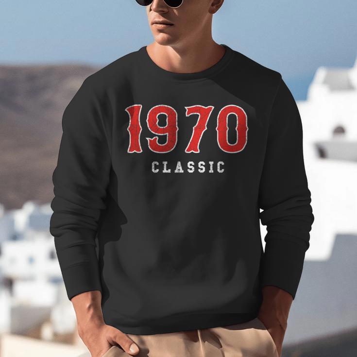 55 Year Old 1970 Classic Baseball Fan 55th Birthday Unisex Sweatshirt