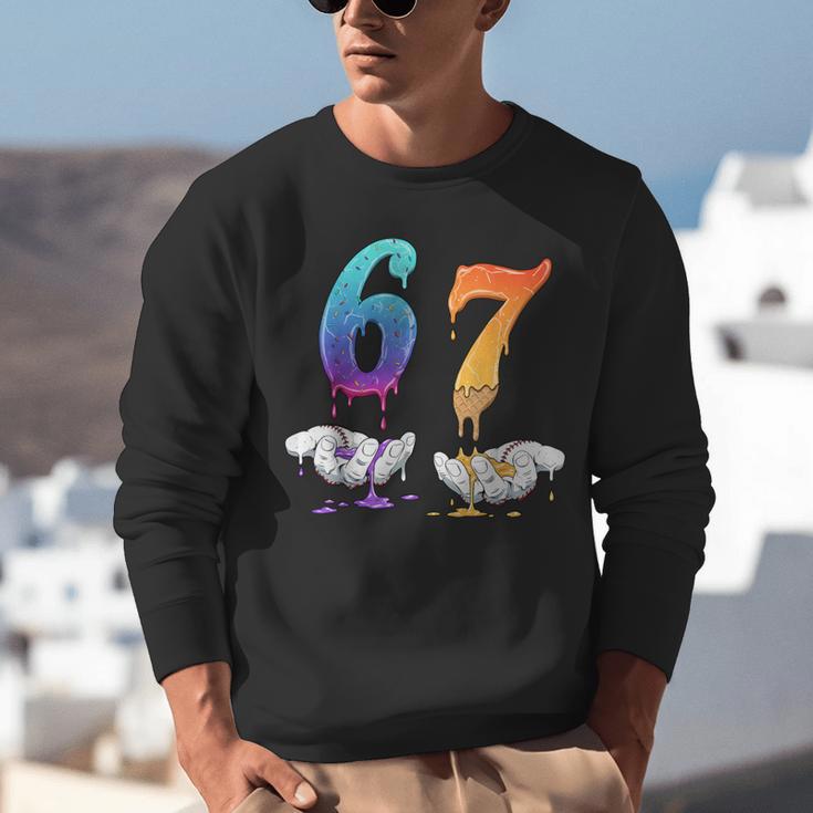 6 7 Six Seven Meme Hands Ice Cream Baseball Drip Boy Girl Unisex Sweatshirt 6 7 Six Seven Meme Hands Ice Cream Baseball Drip Boy Girl Unisex Sweatshirt