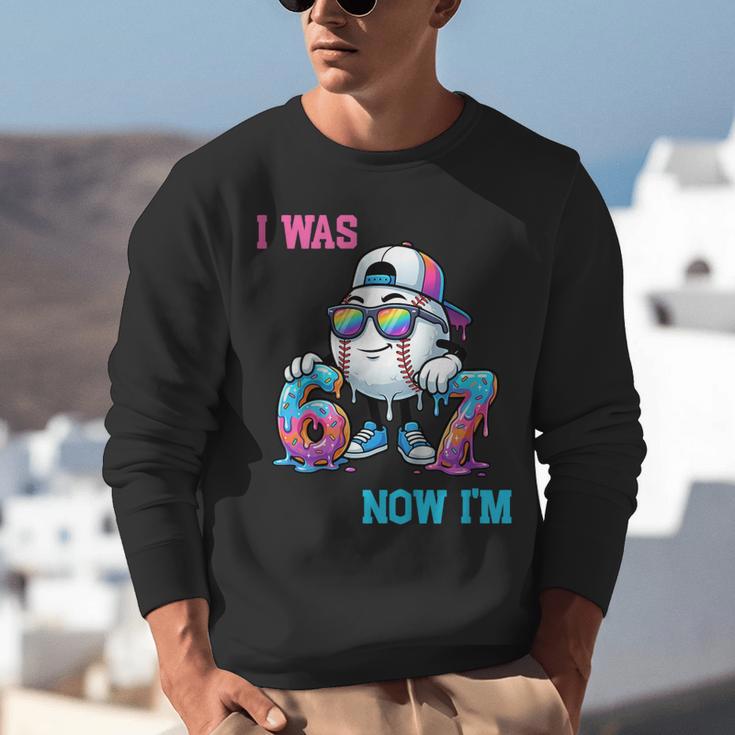 I Was 6 Now I'm 7 Baseball Birthday Drip Ice Cream Boy Unisex Sweatshirt I Was 6 Now I'm 7 Baseball Birthday Drip Ice Cream Boy Unisex Sweatshirt