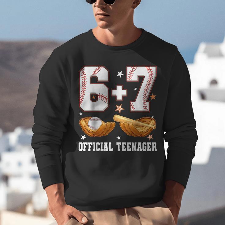67 13 Year Old Official Teenager Baseball Boy 13th Birthday Unisex Sweatshirt