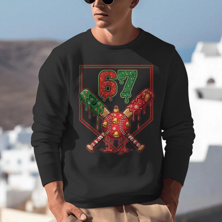 67 Baseball Drip Christmas Meme Six Seven Gen Alpha Slang Unisex Sweatshirt 67 Baseball Drip Christmas Meme Six Seven Gen Alpha Slang Unisex Sweatshirt
