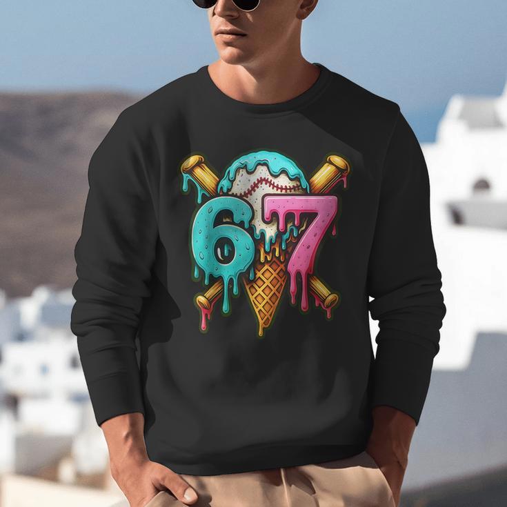 67 Baseball Ice Cream Drip Kids Unisex Sweatshirt 67 Baseball Ice Cream Drip Kids Unisex Sweatshirt