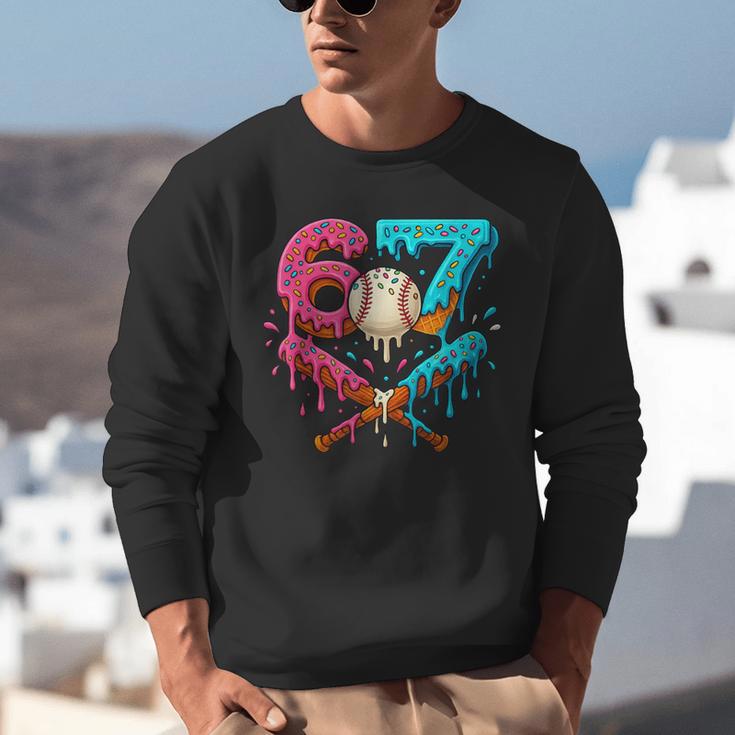 67 Ice Cream Drip Baseball Meme – Six Seven Gen Alpha Unisex Sweatshirt 67 Ice Cream Drip Baseball Meme – Six Seven Gen Alpha Unisex Sweatshirt