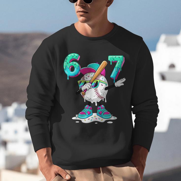 67 Meme Six Seven Meme Baseball Dapping Ice Cream Drip Unisex Sweatshirt 67 Meme Six Seven Meme Baseball Dapping Ice Cream Drip Unisex Sweatshirt