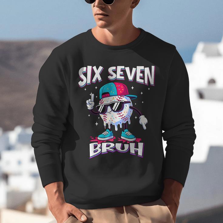 67 Meme Six Seven Baseball Ice Cream Drip Girls Boys Unisex Sweatshirt 67 Meme Six Seven Baseball Ice Cream Drip Girls Boys Unisex Sweatshirt
