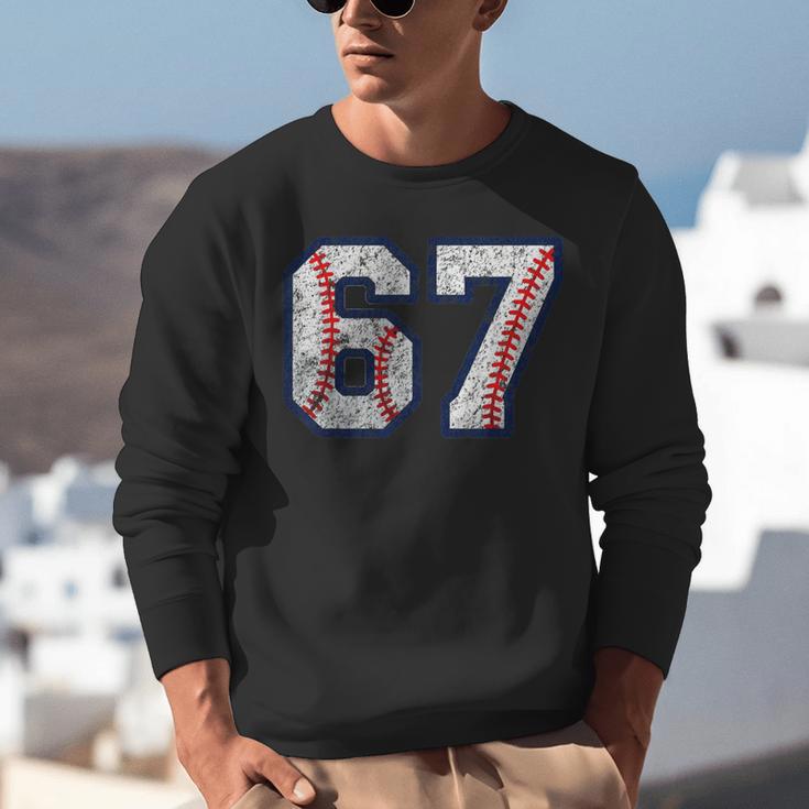 67 Sports Meme – Baseball Number 6 7 Unisex Sweatshirt