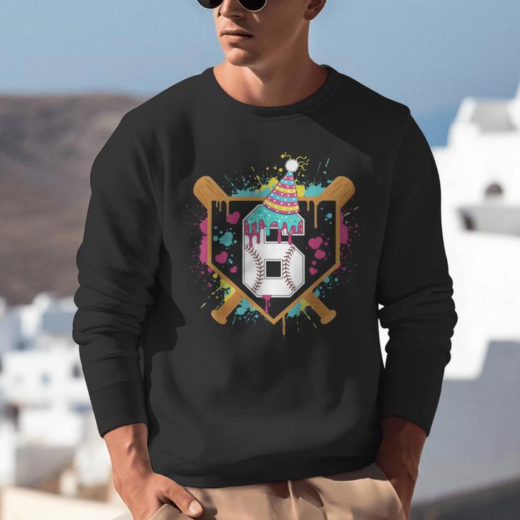 6th Birthday Baseball Drip Number 6 Year Old Birthday Boy Unisex Sweatshirt 6th Birthday Baseball Drip Number 6 Year Old Birthday Boy Unisex Sweatshirt