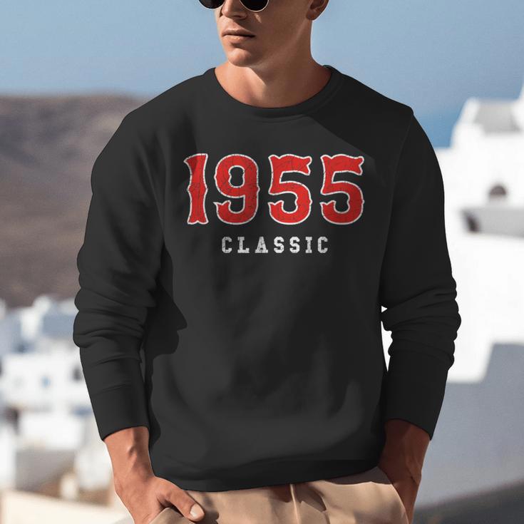 70 Year Old 1955 Classic Baseball Fan 70th Birthday Unisex Sweatshirt