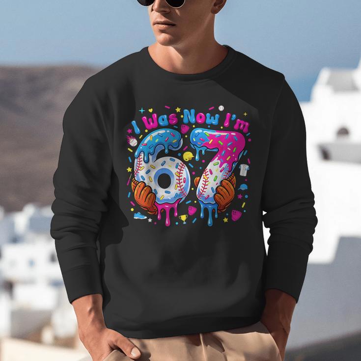 7th Birthday I Was 6 Now I'm 7 Baseball Ice Cream Drip Unisex Sweatshirt 7th Birthday I Was 6 Now I'm 7 Baseball Ice Cream Drip Unisex Sweatshirt