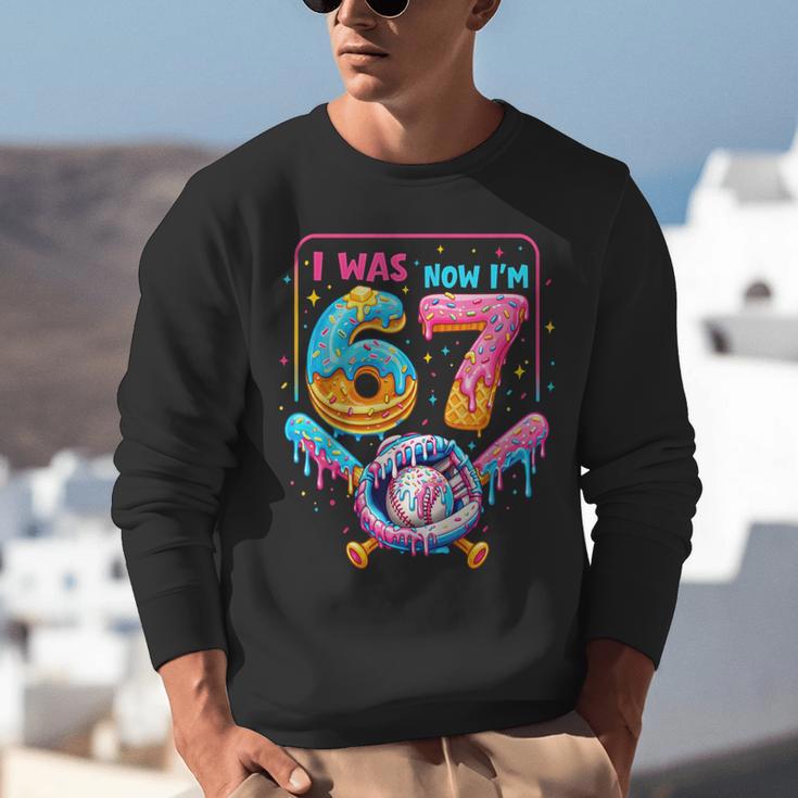 7th Birthday Boys I Was 6 Now I'm 7 Baseball Ice Cream Drip Unisex Sweatshirt 7th Birthday Boys I Was 6 Now I'm 7 Baseball Ice Cream Drip Unisex Sweatshirt