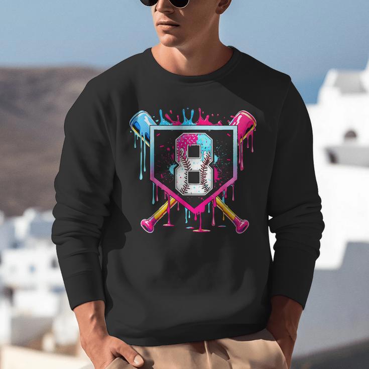 8th Birthday Boys Baseball Ice Cream Drip Boys Baseball Unisex Sweatshirt 8th Birthday Boys Baseball Ice Cream Drip Boys Baseball Unisex Sweatshirt