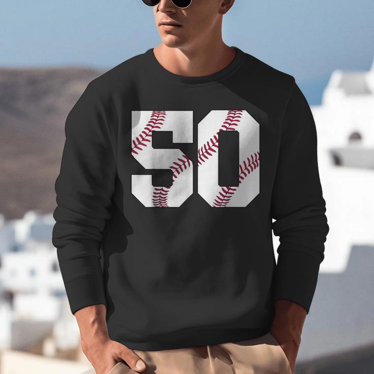 Baseball 1976 50th Birthday Vintage 50 Years Old Retro Unisex Sweatshirt
