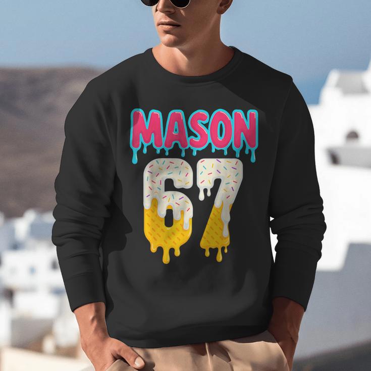 Baseball 6 7 Ice Cream Drip Number 67 Six Seven Meme Unisex Sweatshirt Baseball 6 7 Ice Cream Drip Number 67 Six Seven Meme Unisex Sweatshirt