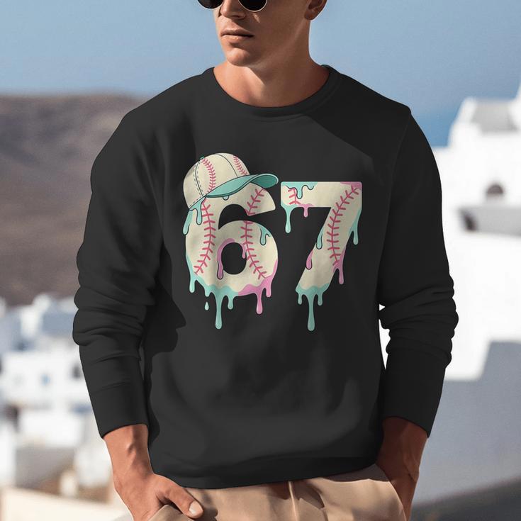 Baseball 67 Drip Six Seven Baseball Dripping Boys Kids Unisex Sweatshirt