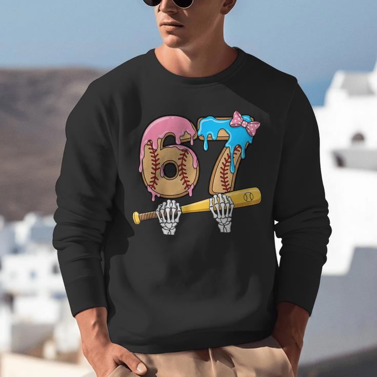 Baseball 67 Ice Cream Drip Skeleton Six Seven Boys Meme Unisex Sweatshirt Baseball 67 Ice Cream Drip Skeleton Six Seven Boys Meme Unisex Sweatshirt