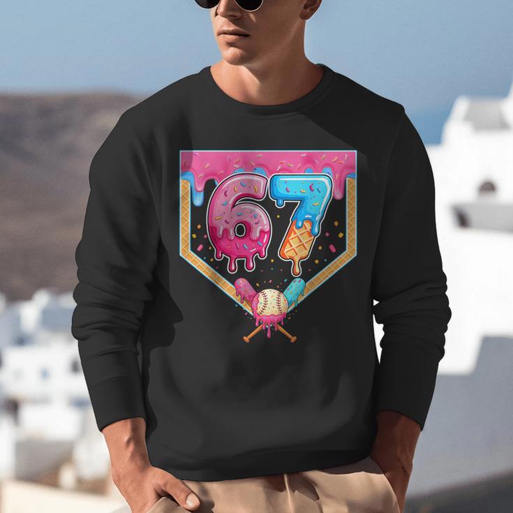 Baseball 67 Six Seven Meme Drip 6 7 Boys Girl Kids Unisex Sweatshirt