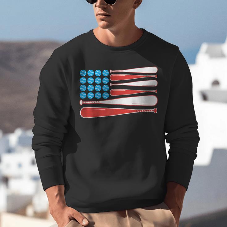 Baseball American Flag Patriotic USA Pride Unisex Sweatshirt Baseball American Flag Patriotic USA Pride Unisex Sweatshirt