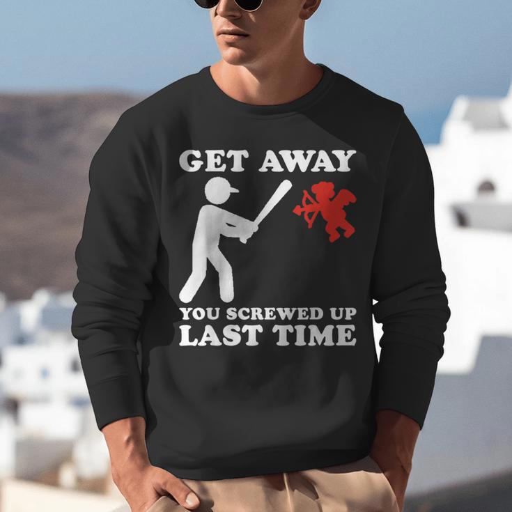 Baseball Anti Valentine Humor Cupid Joke Men Women Unisex Sweatshirt