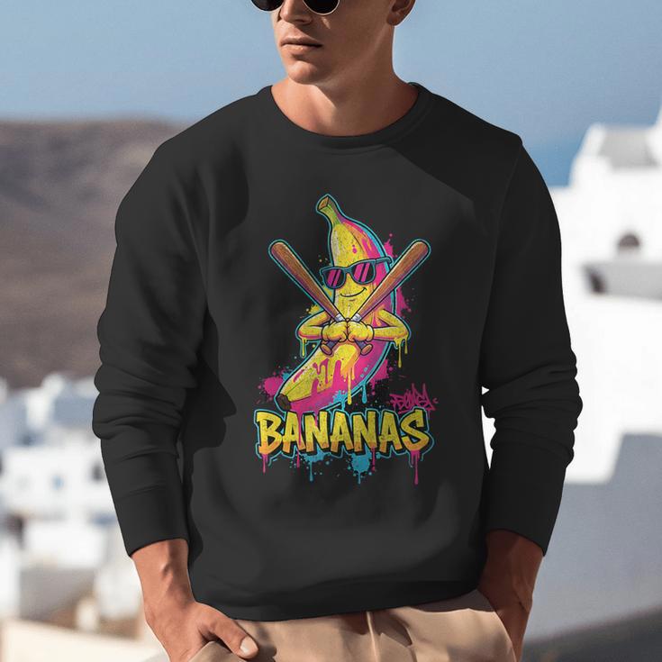 Baseball Banana Graffiti Urban For Kids Unisex Sweatshirt Baseball Banana Graffiti Urban For Kids Unisex Sweatshirt