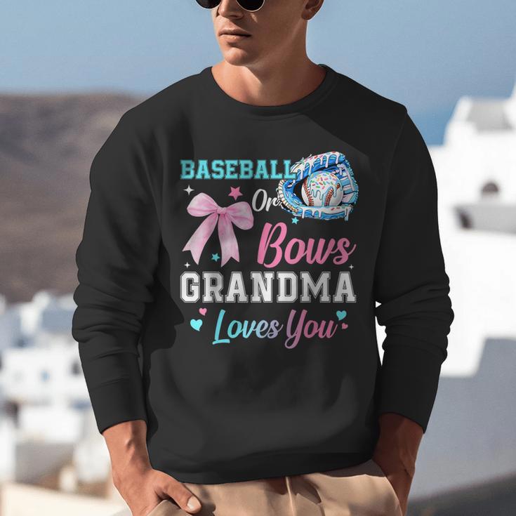 Baseball Or Bows Your Grandma Loves You Gender Reveal Unisex Sweatshirt