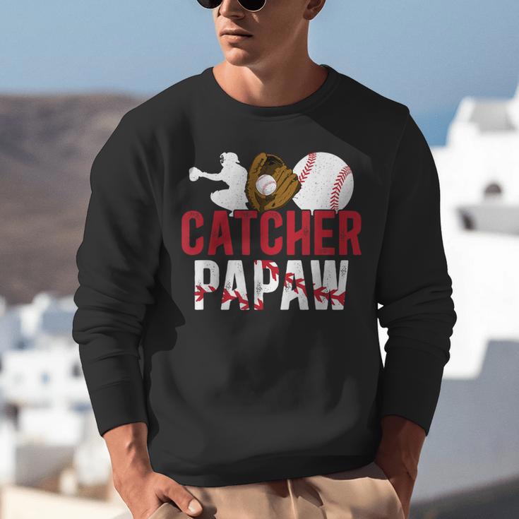 Baseball Catcher Papaw Proud Papaw Of A Baseball Catcher Unisex Sweatshirt