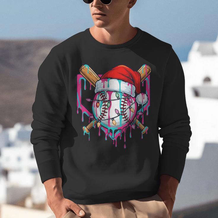 Baseball Christmas Santa Hat Baseball Christmas Drip Unisex Sweatshirt Baseball Christmas Santa Hat Baseball Christmas Drip Unisex Sweatshirt