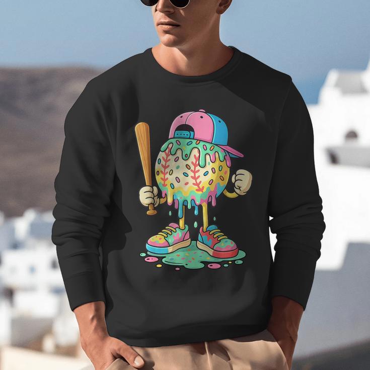 Baseball Drip For Boys Ice Cream Drip Baseball Sport Unisex Sweatshirt Baseball Drip For Boys Ice Cream Drip Baseball Sport Unisex Sweatshirt