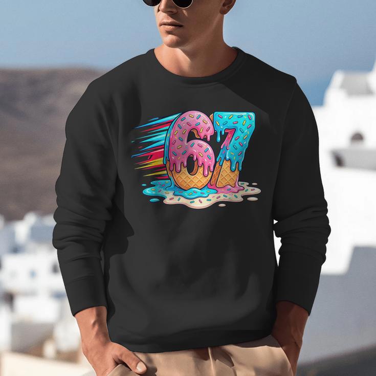 Baseball Drip Ice Cream 67 Graffiti Splash Melt Unisex Sweatshirt Baseball Drip Ice Cream 67 Graffiti Splash Melt Unisex Sweatshirt