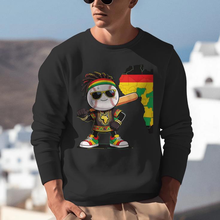 Baseball Drip Ice Cream Boys Youth Kids History Month Unisex Sweatshirt