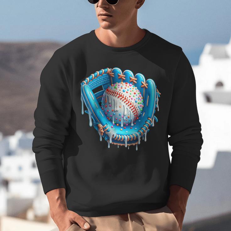 Baseball Drip Ice Cream Glove With Sprinkles Ball Boys Youth Unisex Sweatshirt Baseball Drip Ice Cream Glove With Sprinkles Ball Boys Youth Unisex Sweatshirt