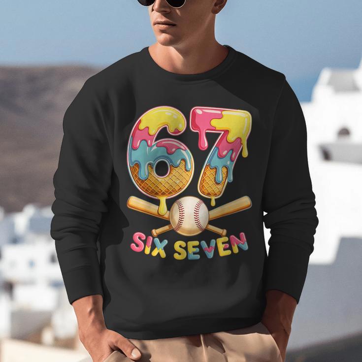 Baseball Drip Ice Cream Number 67 Player Lifestyle Unisex Sweatshirt Baseball Drip Ice Cream Number 67 Player Lifestyle Unisex Sweatshirt