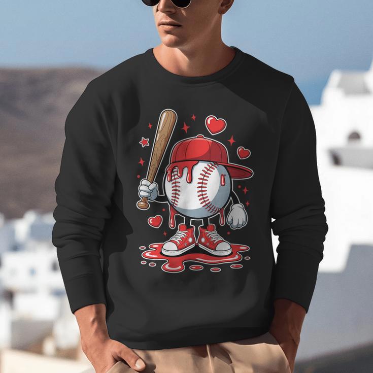 Baseball Drip Icecream Apparel Youth Boy Valentine Unisex Sweatshirt