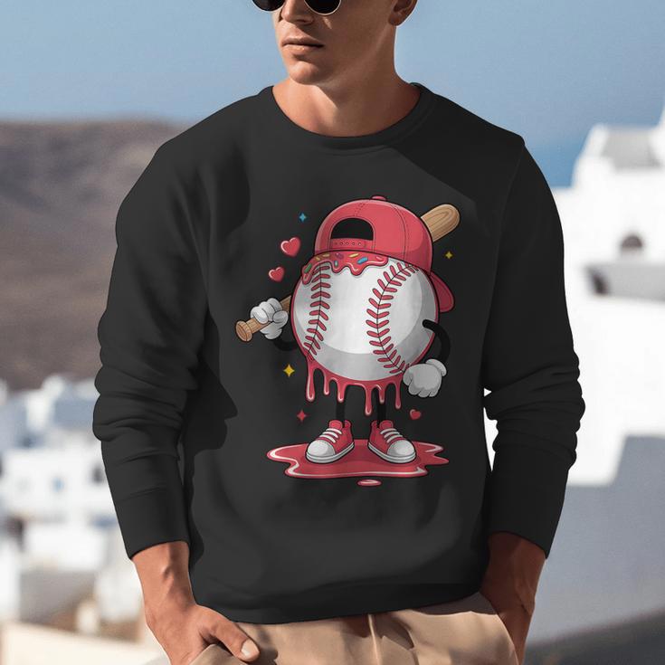 Baseball Drip Icecream Boy Kids Valentine Unisex Sweatshirt Baseball Drip Icecream Boy Kids Valentine Unisex Sweatshirt