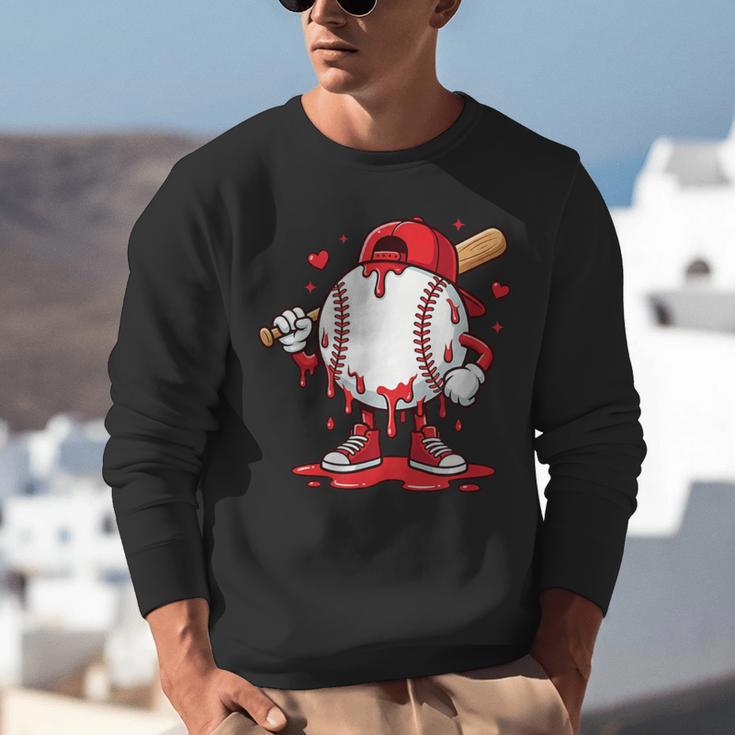 Baseball Drip Icecream Men Boy Valentine Unisex Sweatshirt Baseball Drip Icecream Men Boy Valentine Unisex Sweatshirt