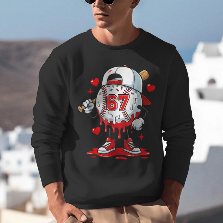 Baseball Drip Icecream Valentine 67 Meme Tees Men Youth Boys Unisex Sweatshirt