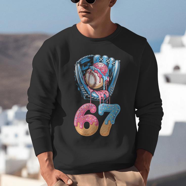 Baseball Drip Number 67 Player 67th Birthday Ice Cream 67 Unisex Sweatshirt Baseball Drip Number 67 Player 67th Birthday Ice Cream 67 Unisex Sweatshirt