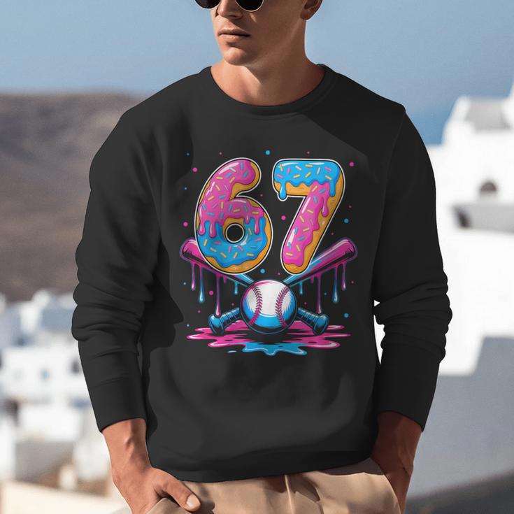 Baseball Drip Number 67 Player 67Th Birthday Baseball Meme Unisex Sweatshirt
